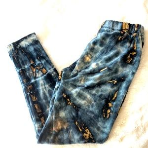 {Boutique} Windhorse Velour Leggings {Tie-Dye}
